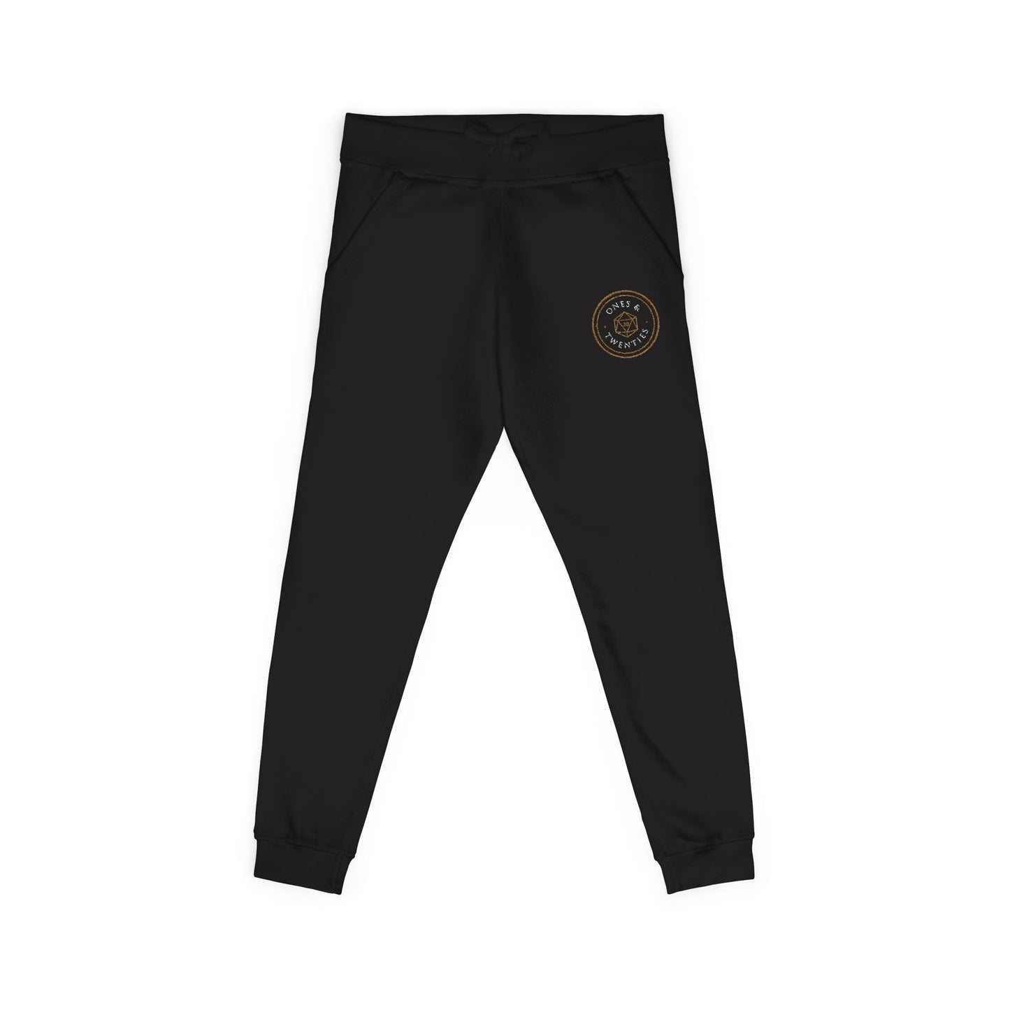 Ones & Twenties Emblem Embroidered Fleece Sweatpants – Unisex Gamer Loungewear