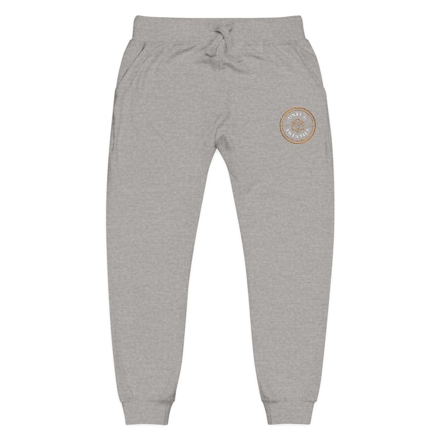 Ones & Twenties Emblem Embroidered Fleece Sweatpants – Unisex Gamer Loungewear